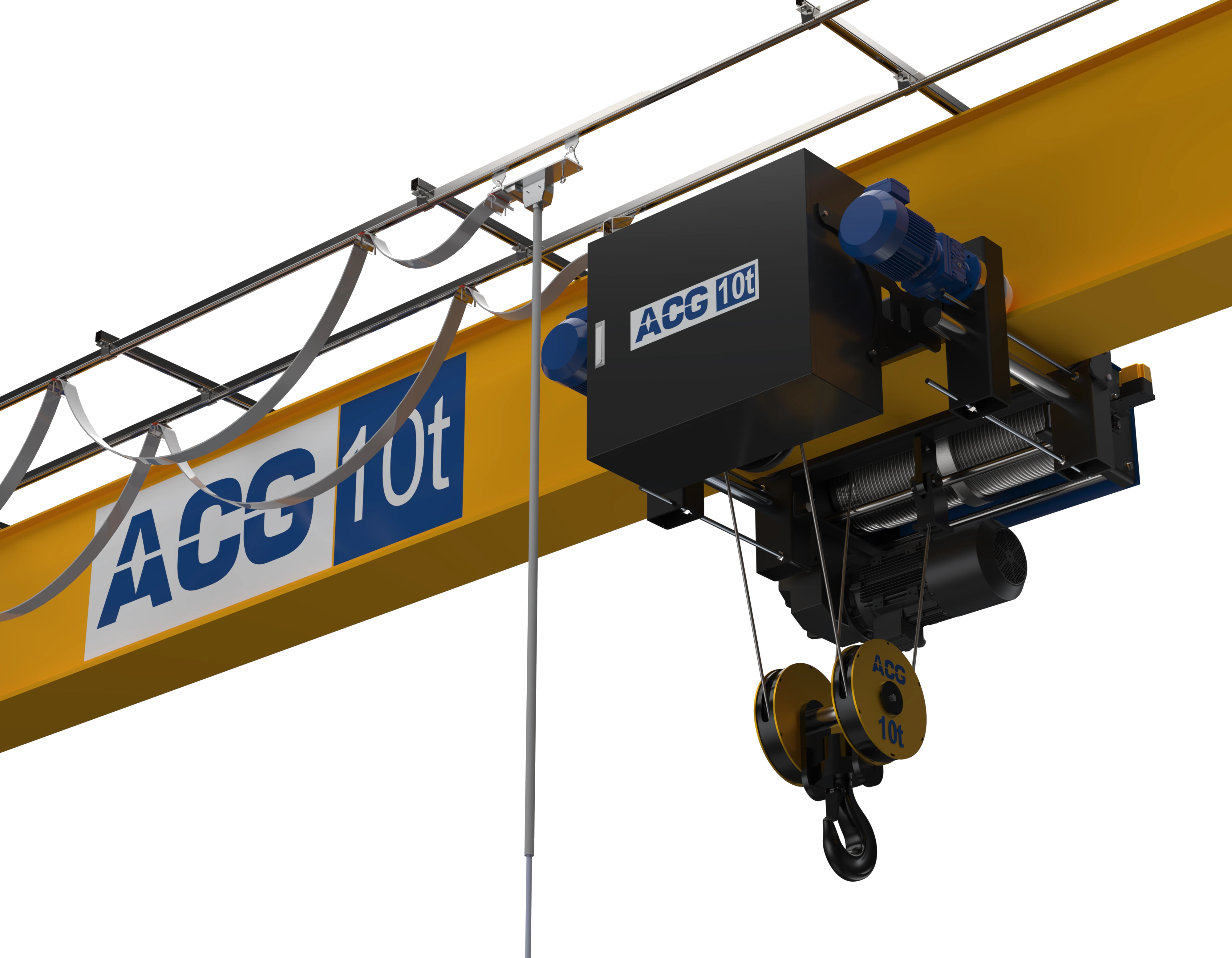 رندر جرثقیل سقفی تک پل ACG